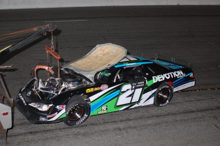 Super Late Model rookie Trey Bayne saw his Speedweeks end after the second night. (Mike Lysakowski/ Motorsport Aspects)