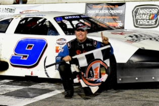 Brad May scored his first Speedweeks Super Late Model victory since joining car owner Bobby Sears four years ago. The combination had won several times in Pro Late Model action in previous World Series. (Kim Kemperman photo)