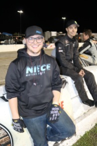 Super Late Model driver Jared Irvan (right) had crew help on the final night from former NASCAR K&N Pro East Series and USAR Pro Cup driver Reid Wilson (left).