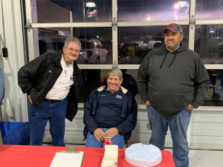 Longtime pavement Late Model crew chief Jeff Mintz (right) is now the race director at Toccoa Raceway. Former Lanier National Speedway and New Smyrna Speedway general manager Terry Roberts (center) is now Toccoa's marketing man. They're shown with Billy Power, who is in charge of facilities.